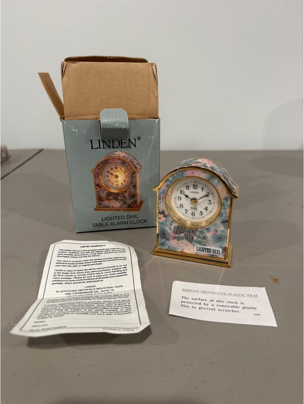 Linden Lighted Dial Table Alarm Clock